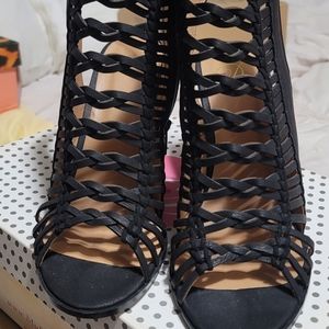 Women open toe booties